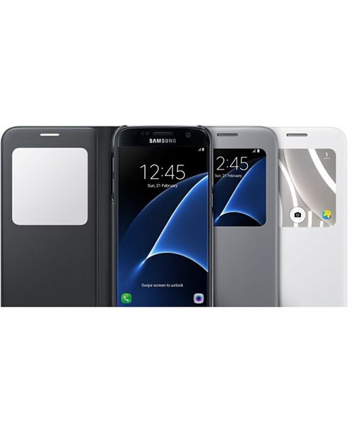 Samsung Galaxy S7 S-View Cover Zilver Origineel afbeelding 5