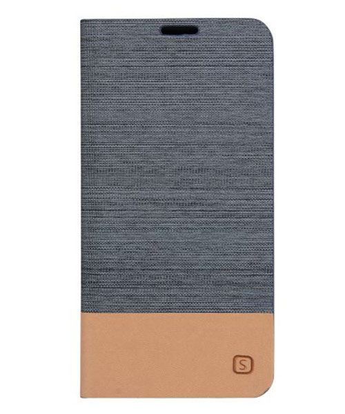 Samsung Galaxy A5 2016 Portemonnee Flip Hoesje Dark Gray afbeelding 1