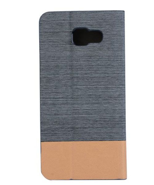 Samsung Galaxy A5 2016 Portemonnee Flip Hoesje Dark Gray afbeelding 3