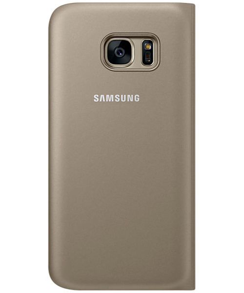 Samsung Galaxy S7 Portemonnee Hoesje Goud Origineel afbeelding 4