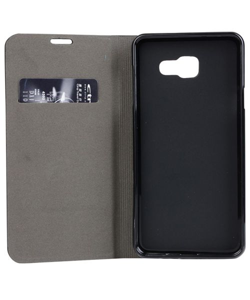 Samsung Galaxy A3 (2016) Line Flip Hoesje Zwart afbeelding 2
