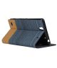 Sony Xperia C4 Linen Leather Wallet Case Blauw