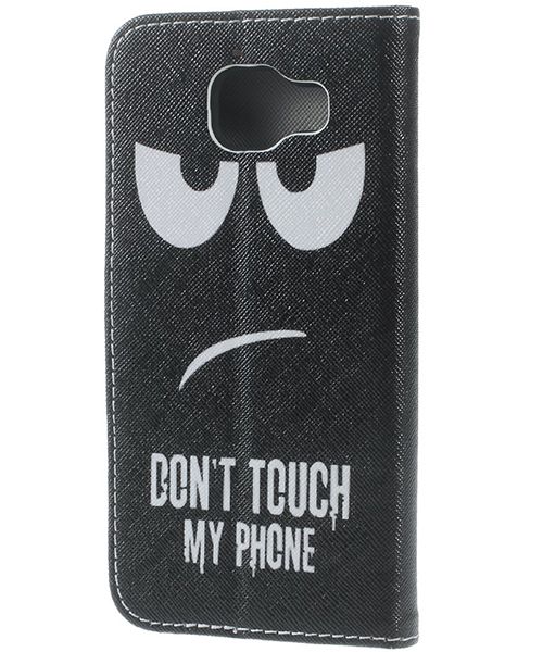 Samsung Galaxy A5 (2016) Portemonnee Flip Hoesje Don't Touch My Phone afbeelding 2