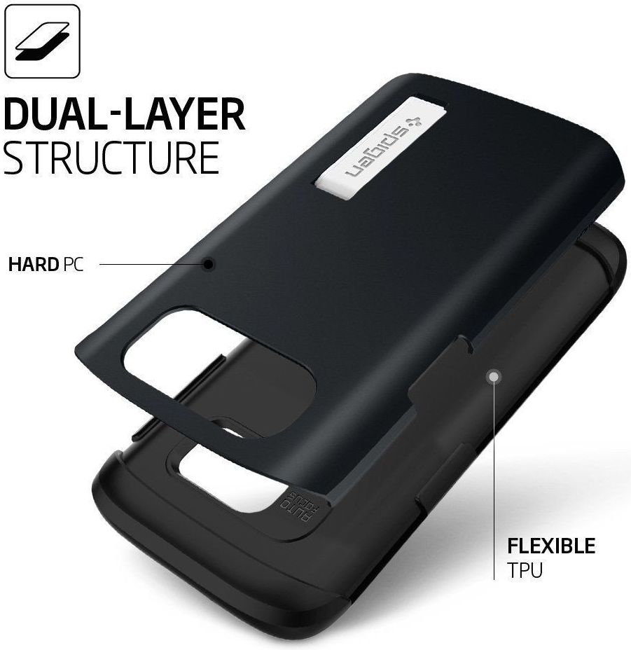 Spigen Slim Armor Case Samsung Galaxy S7 Metal Slate afbeelding 5