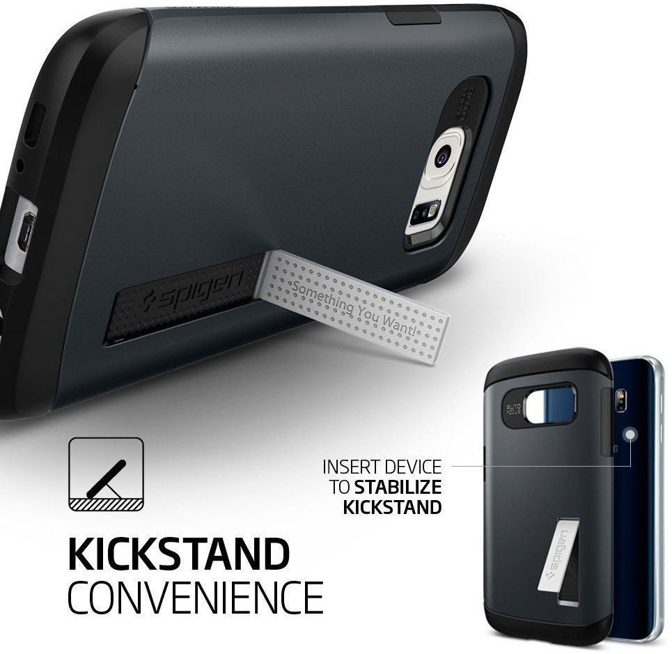 Spigen Slim Armor Case Samsung Galaxy S7 Metal Slate afbeelding 6