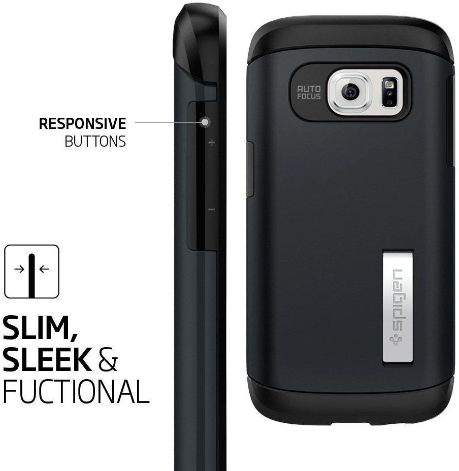 Spigen Slim Armor Case Samsung Galaxy S7 Metal Slate afbeelding 8