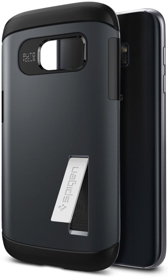 Spigen Slim Armor Case Samsung Galaxy S7 Metal Slate afbeelding 15