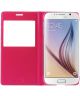Samsung Galaxy S6 Window View Hoesje Roze