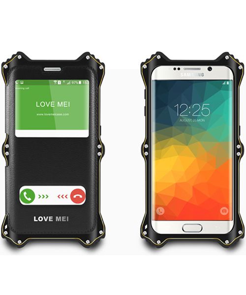Love Mei MK2 Hybride Metal Hoesje Samsung Galaxy S6 Edge Plus Zwart afbeelding 5