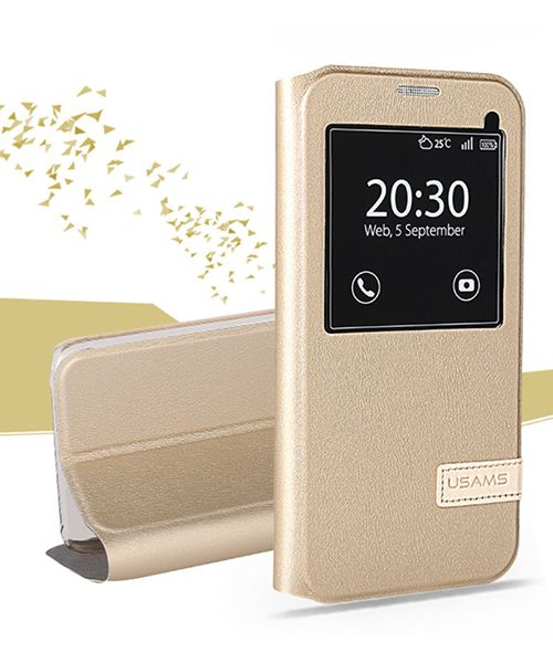 USAMS Muge Samsung Galaxy S7 Stand Bookcase Hoesje Goud afbeelding 1