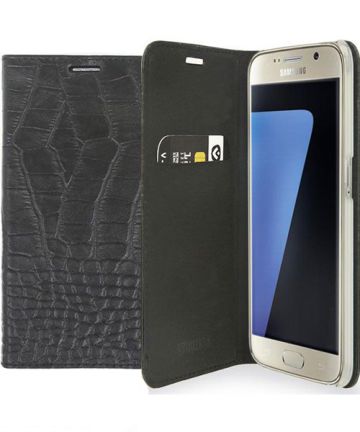 Valenta Style Samsung Galaxy S7 Edge Hoesje Leer Bookcase Kroko Hoesjes