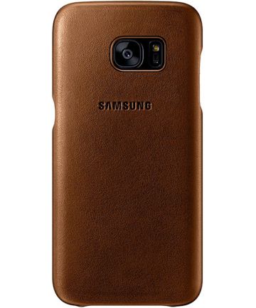 Samsung Galaxy S7 Leather Cover Bruin Origineel Hoesjes