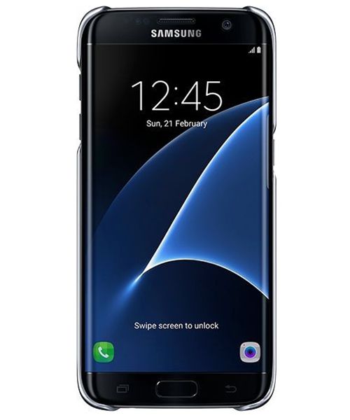 Samsung Galaxy S7 Edge Clear Cover Zwart Origineel afbeelding 3