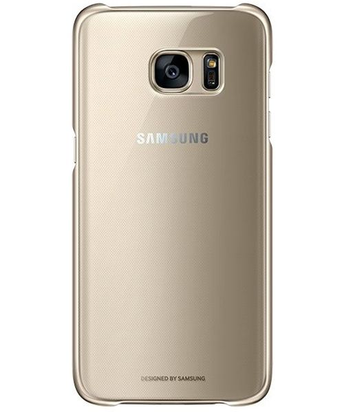 Samsung Galaxy S7 Edge Clear Cover Goud Origineel afbeelding 2