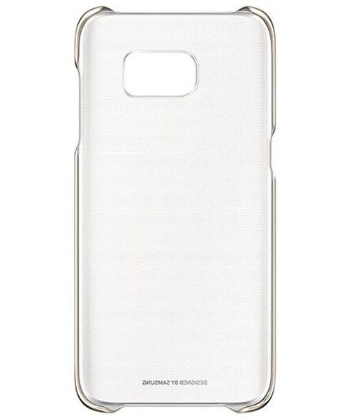 Samsung Galaxy S7 Edge Clear Cover Goud Origineel afbeelding 4