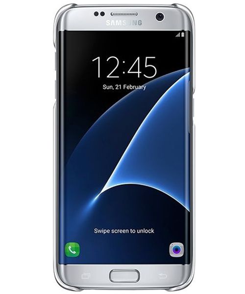 Samsung Galaxy S7 Edge Clear Cover Zilver Origineel afbeelding 3
