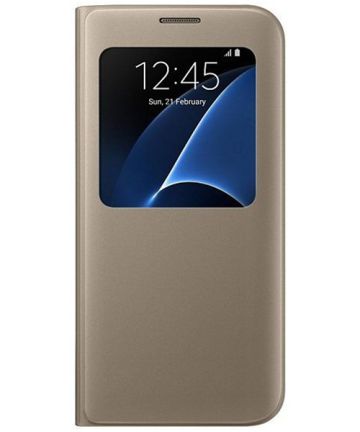Samsung Galaxy S7 Edge S-View Cover Goud Origineel Hoesjes