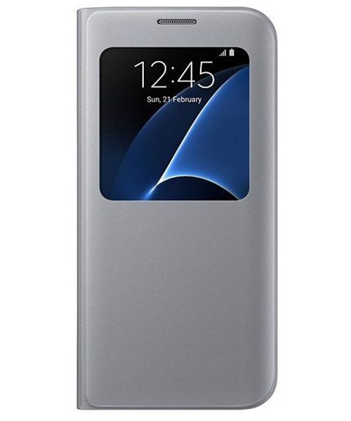 Samsung Galaxy S7 Edge S-View Cover Zilver Origineel afbeelding 1