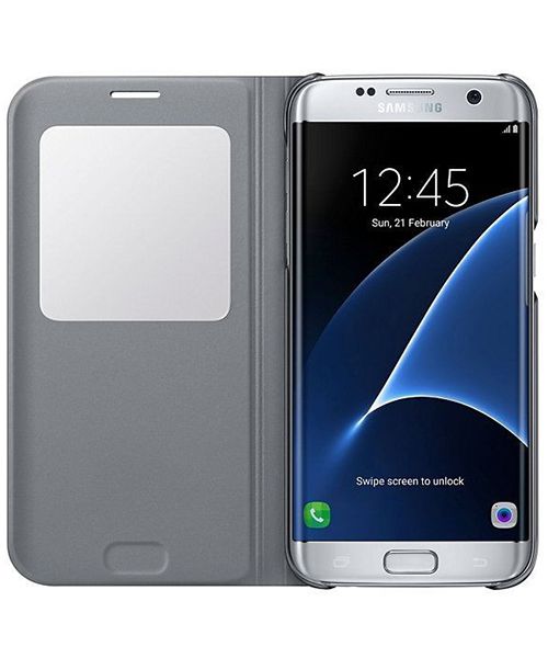 Samsung Galaxy S7 Edge S-View Cover Zilver Origineel afbeelding 2