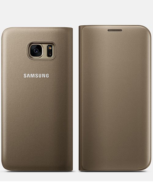 Samsung Galaxy S7 Edge Portemonnee Hoesje Goud Origineel afbeelding 3