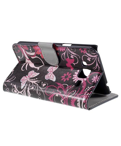 Samsung Galaxy J3 (2016) Portemonnee Hoesje Butterfly Flowers afbeelding 5