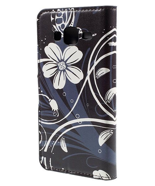 Samsung Galaxy J3 (2016) Portemonnee Hoesje White Flower afbeelding 2