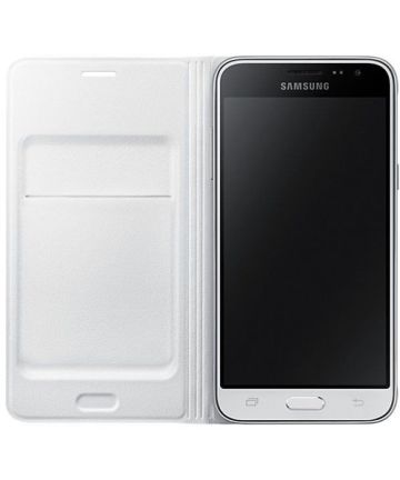Samsung Galaxy J3 (2016) Flip Wallet Case Wit Hoesjes