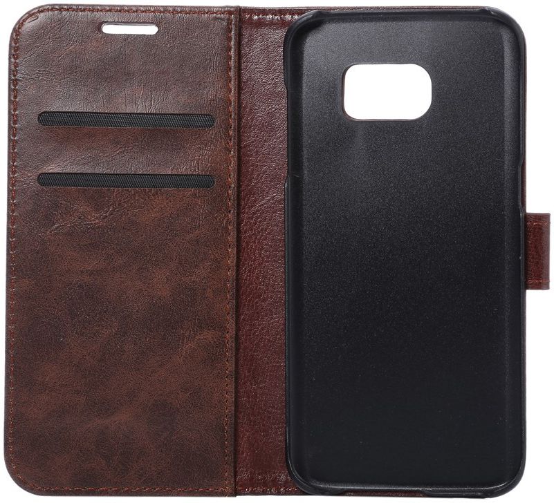 Samsung Galaxy S7 Edge Portemonnee Bookcase Hoesje Coffee afbeelding 6