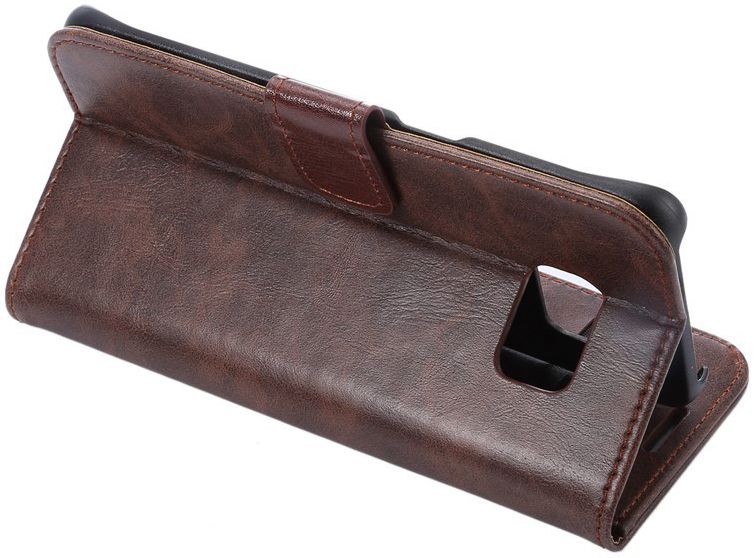Samsung Galaxy S7 Edge Portemonnee Bookcase Hoesje Coffee afbeelding 8