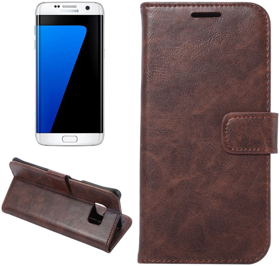 Samsung Galaxy S7 Edge Portemonnee Bookcase Hoesje Coffee afbeelding 9