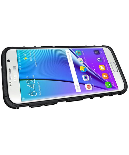 Samsung Galaxy S7 Edge Hybrid Kickstand Hoesje Zwart afbeelding 4