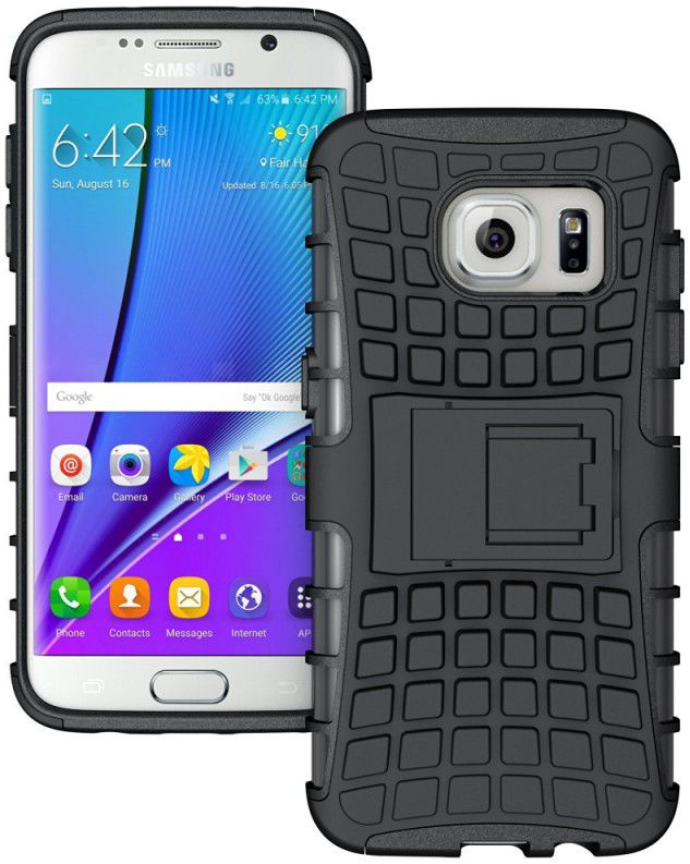 Samsung Galaxy S7 Edge Hybrid Kickstand Hoesje Zwart afbeelding 1