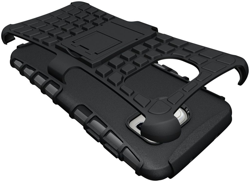 Samsung Galaxy S7 Edge Hybrid Kickstand Hoesje Zwart afbeelding 2