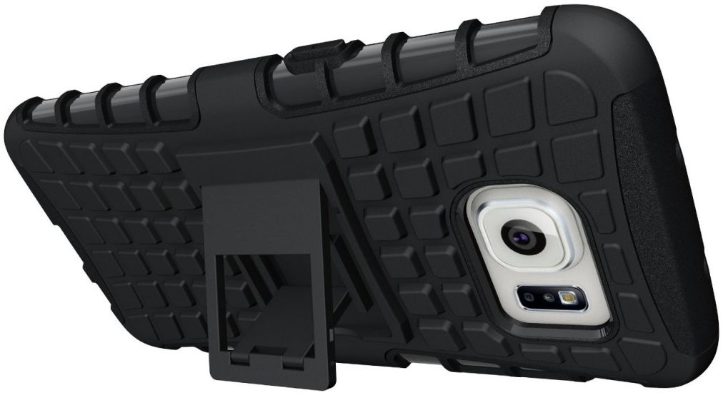 Samsung Galaxy S7 Edge Hybrid Kickstand Hoesje Zwart afbeelding 3
