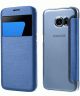 Samsung Galaxy S7 Edge Window View Flip Hoesje Blauw