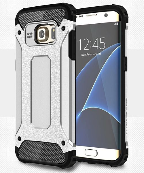 Samsung Galaxy S7 Edge Cool Armor Hoesje Zilver afbeelding 1