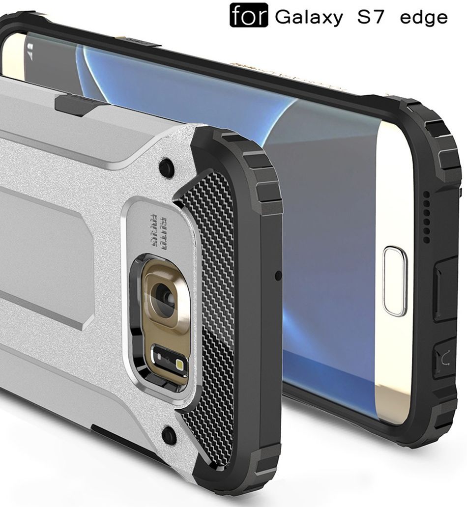 Samsung Galaxy S7 Edge Cool Armor Hoesje Zilver afbeelding 2
