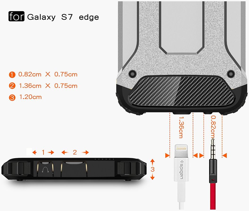 Samsung Galaxy S7 Edge Cool Armor Hoesje Grijs afbeelding 3