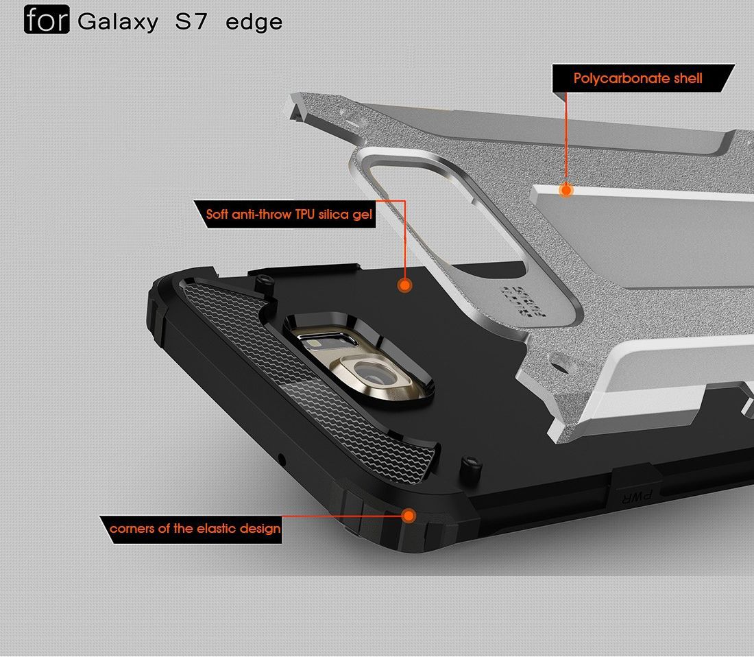 Samsung Galaxy S7 Edge Cool Armor Hoesje Grijs afbeelding 4