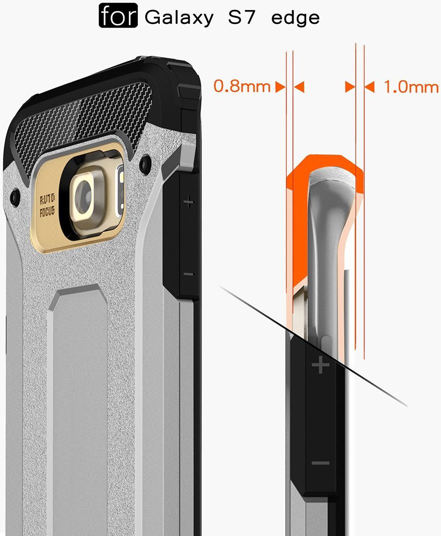 Samsung Galaxy S7 Edge Cool Armor Hoesje Grijs afbeelding 7