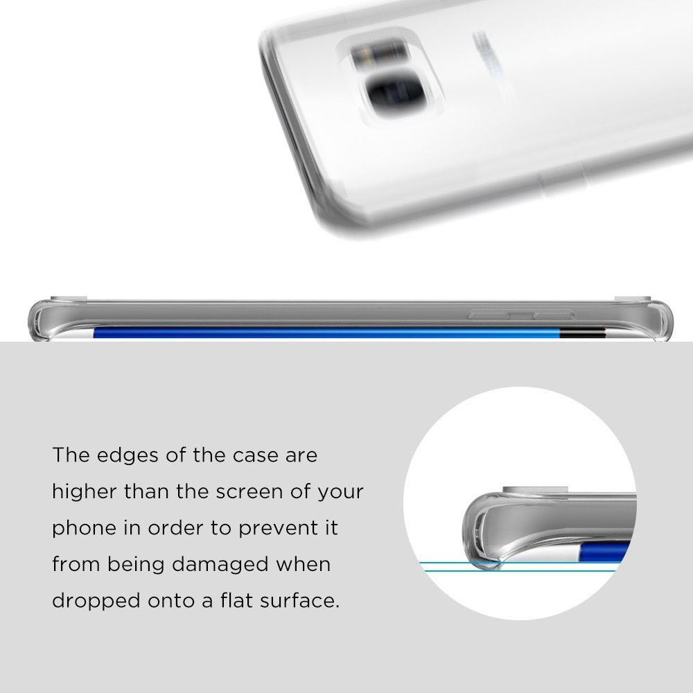 Samsung Galaxy S7 Edge Glanzend TPU Hoesje Transparant afbeelding 4