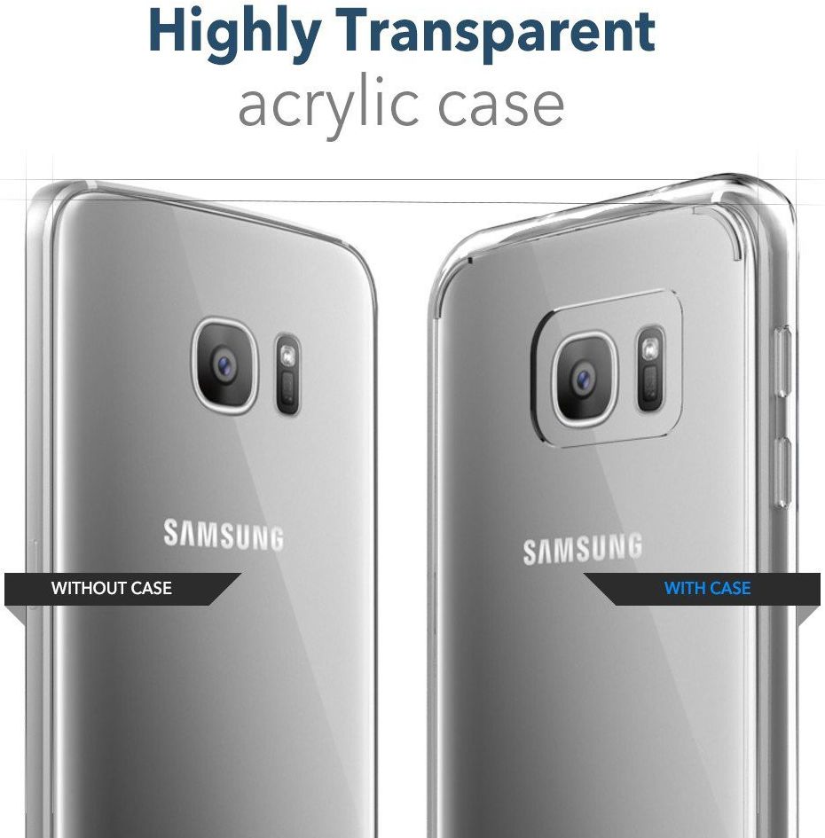 Samsung Galaxy S7 Edge Glanzend TPU Hoesje Transparant afbeelding 6