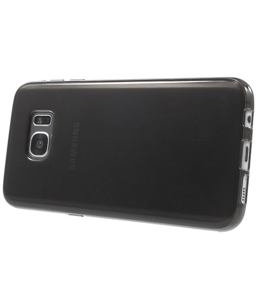 Samsung Galaxy S7 Edge Glanzend TPU Hoesje Grijs afbeelding 3