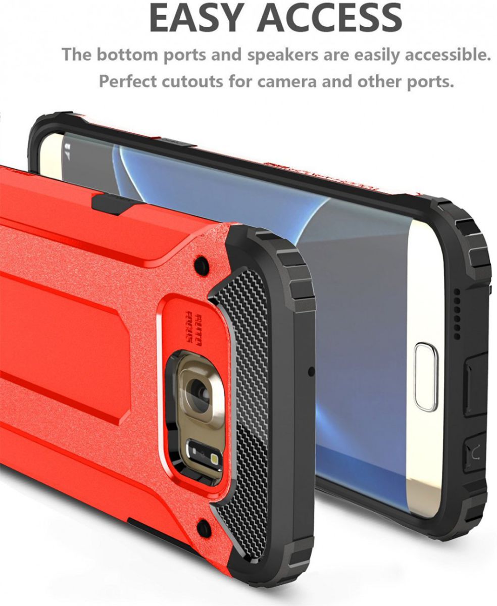 Samsung Galaxy S7 Edge Cool Armor Hoesje Rood afbeelding 4