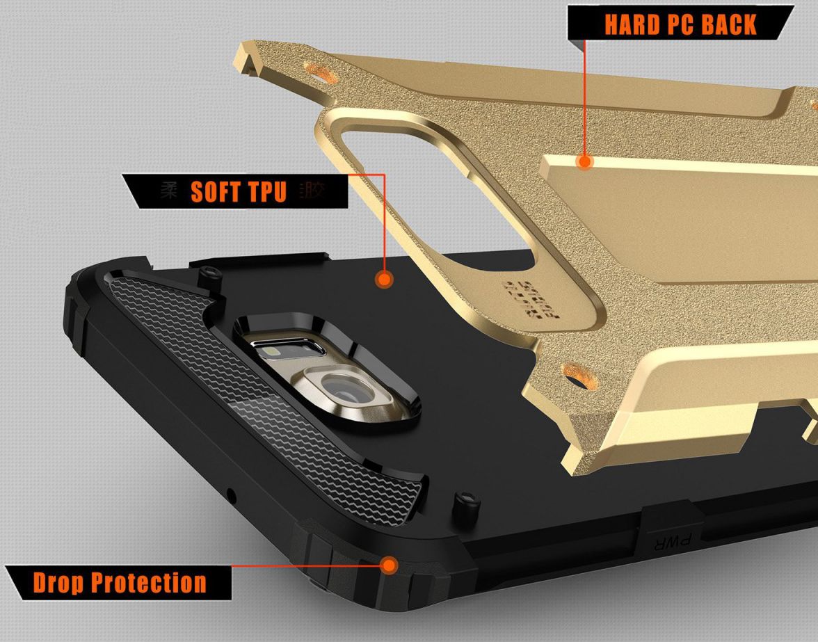 Samsung Galaxy S7 Edge Cool Armor Hoesje Goud afbeelding 3