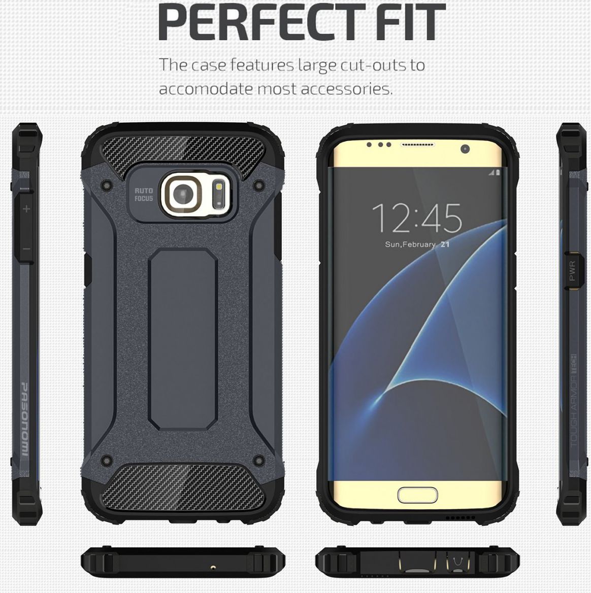 Samsung Galaxy S7 Edge Cool Armor Hoesje Blauw afbeelding 9