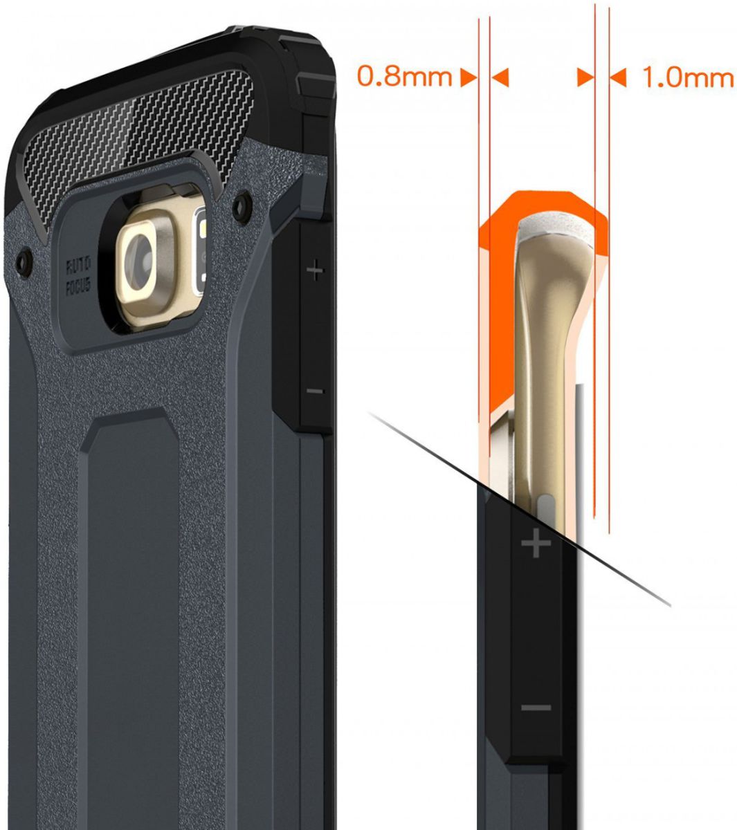 Samsung Galaxy S7 Edge Cool Armor Hoesje Blauw afbeelding 4