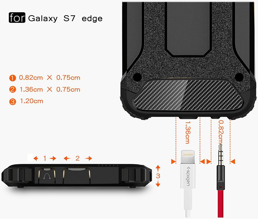 Samsung Galaxy S7 Edge Cool Armor Hoesje Zwart afbeelding 3