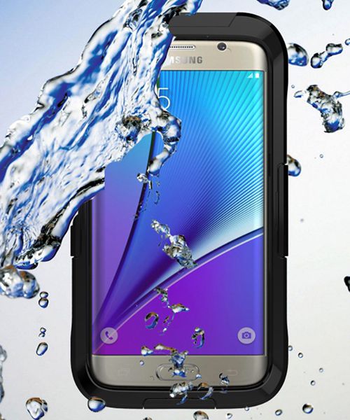 Samsung Galaxy S7 Edge Waterproof Duikers Hoesje Zwart afbeelding 3