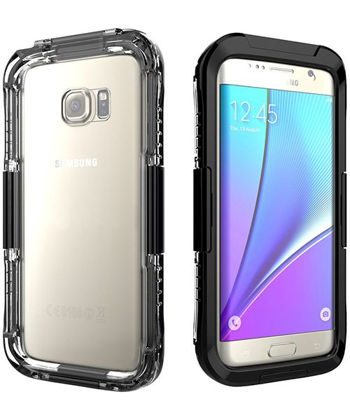Samsung Galaxy S7 Edge Waterproof Duikers Hoesje Zwart afbeelding 1
